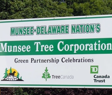 photo of Munsee Tree Corp sign