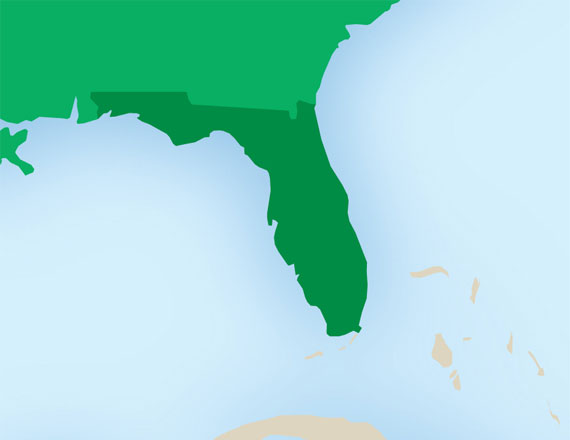map of Florida U.S.A.