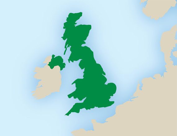 map of U.K.