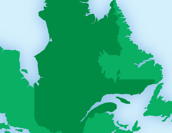 map of Quebec