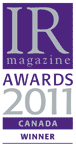 IR Magazine Awards 2011 - Canada Winner