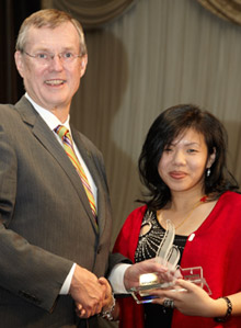 Photo of TD Employee receiving award