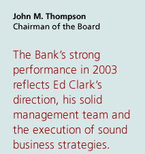 John M. Thompson Chairman of the Board