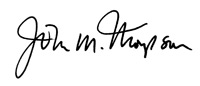 John M. Thompson, Signature