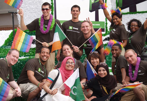 TD employees at Pride festival